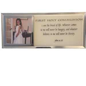 NEW Cathedral Art First Holy Communion Picture Holder John 6:35 Classic Gift